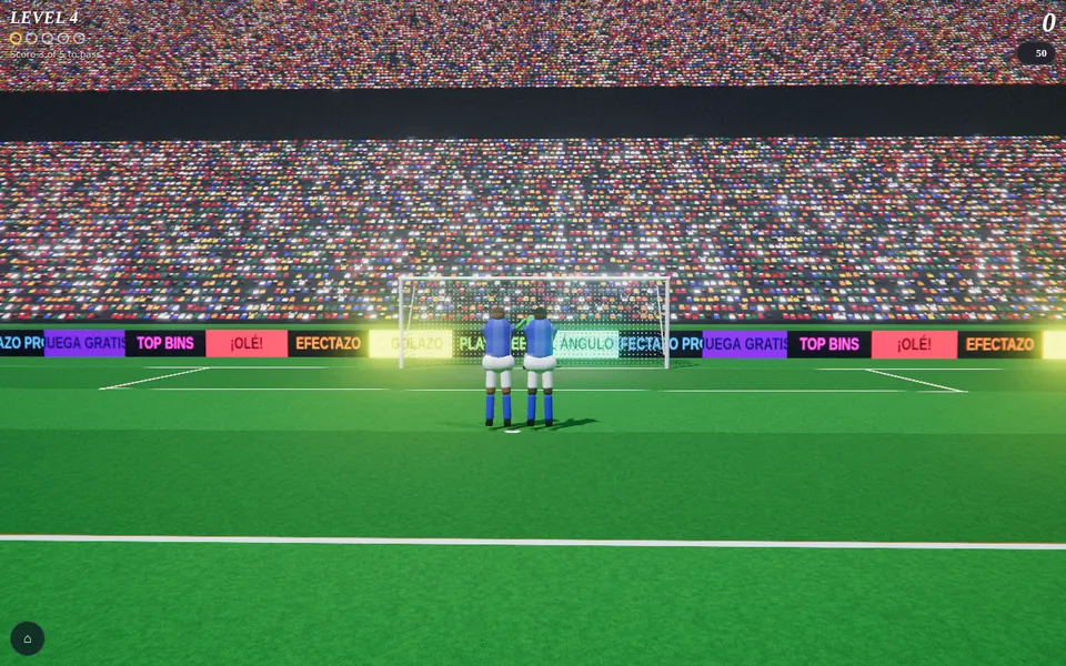 Two-man wall and goalkeeper seen from behind the ball in Efectazo